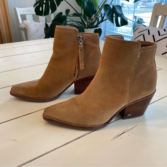 Sam Edelman Jane Leather Suede Western Booties Women’s Size 4 Rodeo Cowgirl - Picture 13 of 13